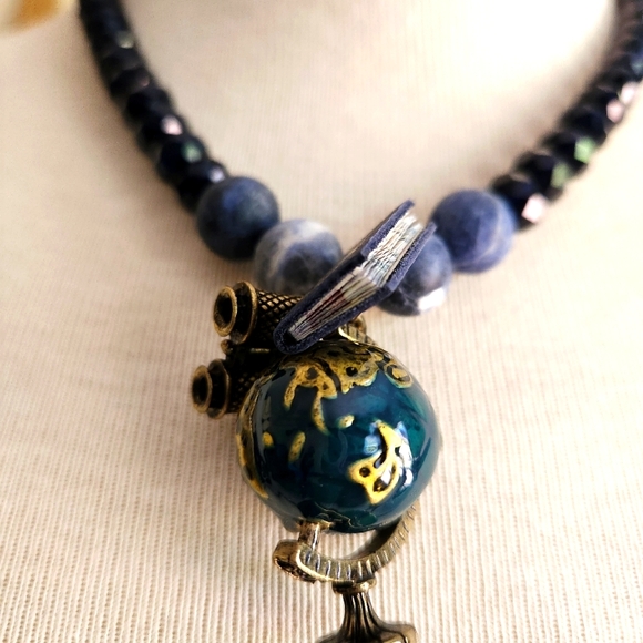 🌏 "See the World" Handcrafted Necklace 🌏 - One of a Kind - Picture 10 of 10